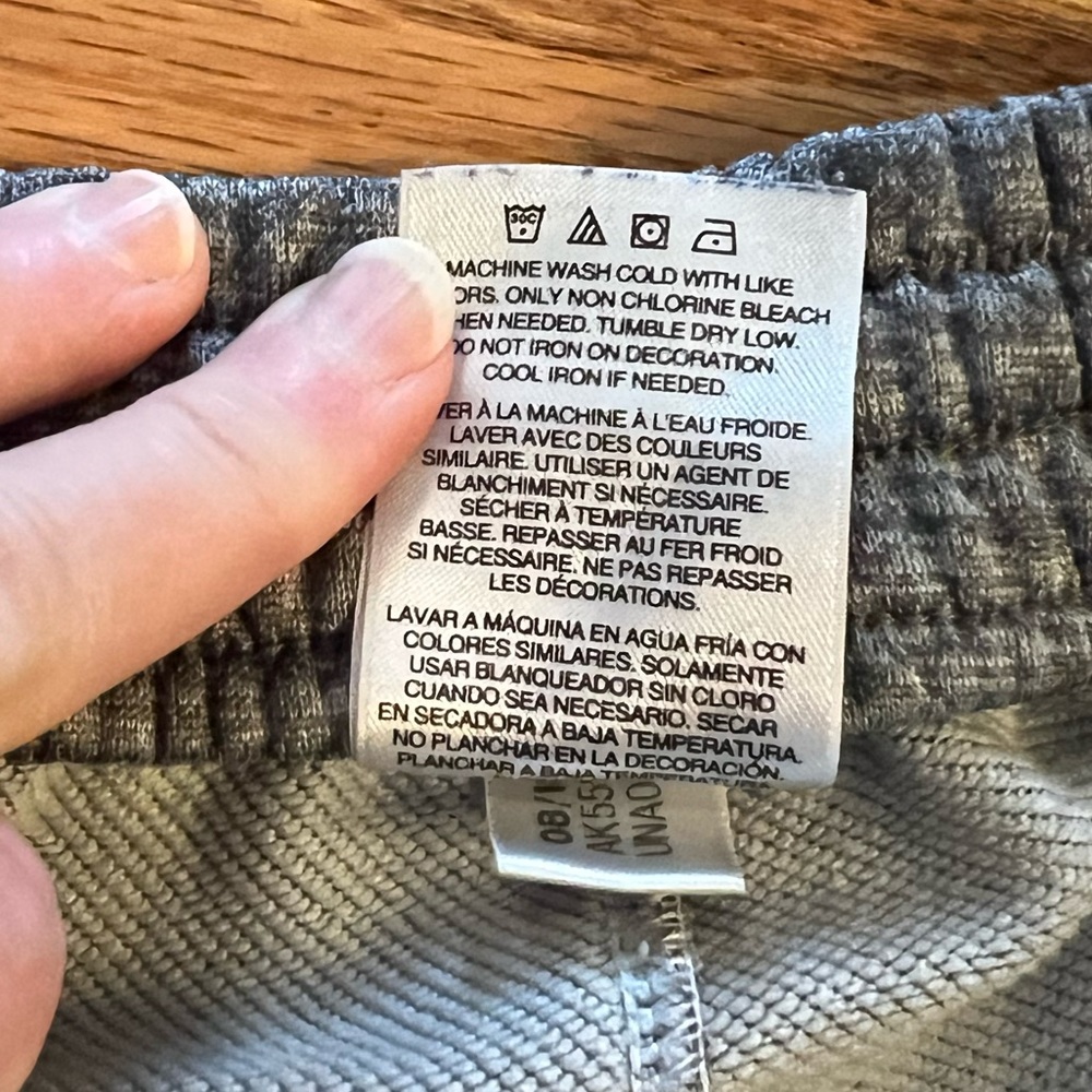 Adidas Heather Gray Joggers with Black 3-Stripe Sides - Picture 8 of 8
